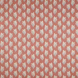 Small cream leaf motif on dusty coral terracotta patterned fabric