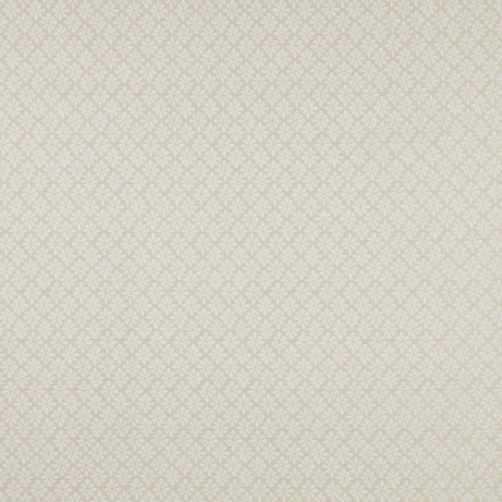 Pale cream cotton fabric with tiny geometric repeat and soft woven texture