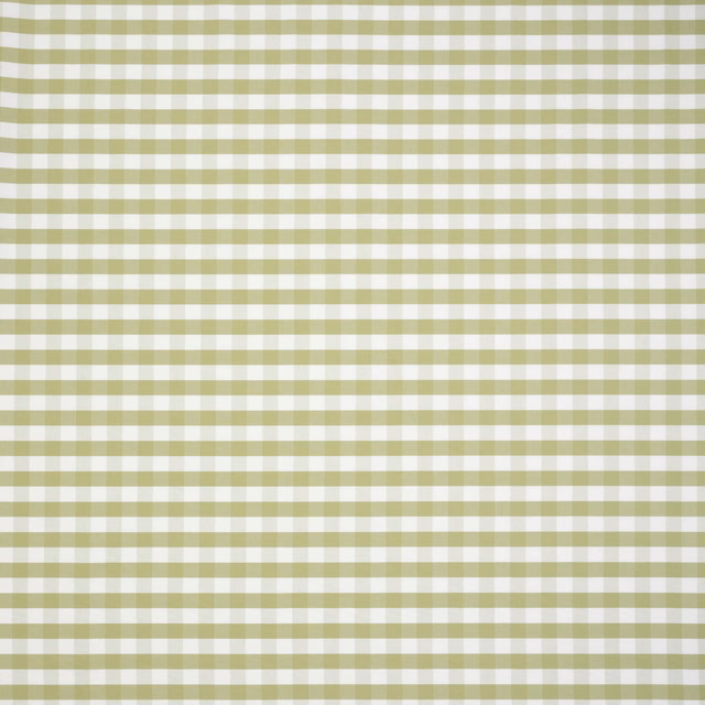 Small sage green and white embroidered check fabric swatch
