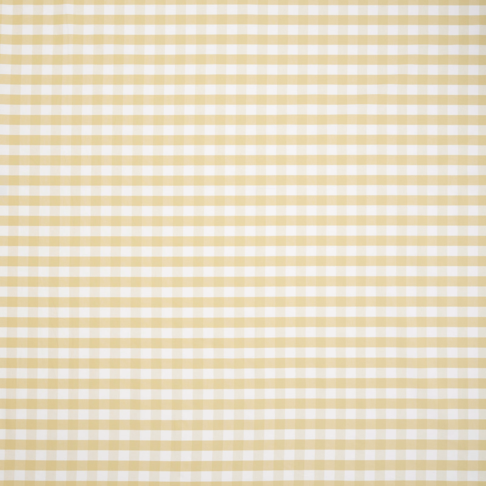 Pale primrose yellow and white small check embroidered fabric swatch