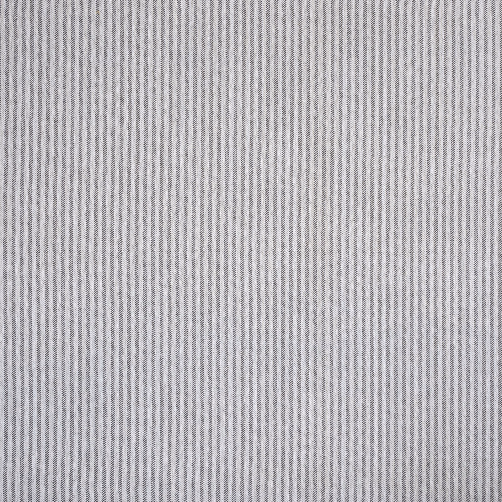Pale grey narrow pinstripe fabric with a fine woven texture