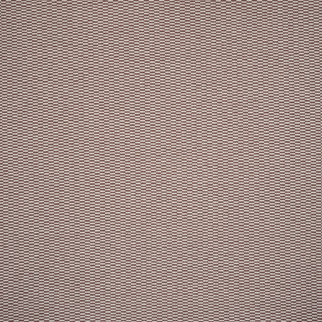 Fine woven check fabric in muted rosewood and warm beige