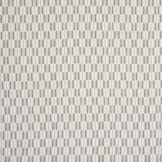 Small willow-green vertical stripe woven on a pale neutral ground