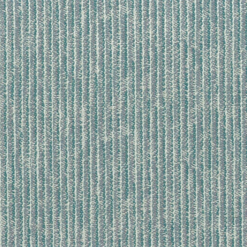 Muted teal and pale aqua narrow stripes with a softly textured woven surface