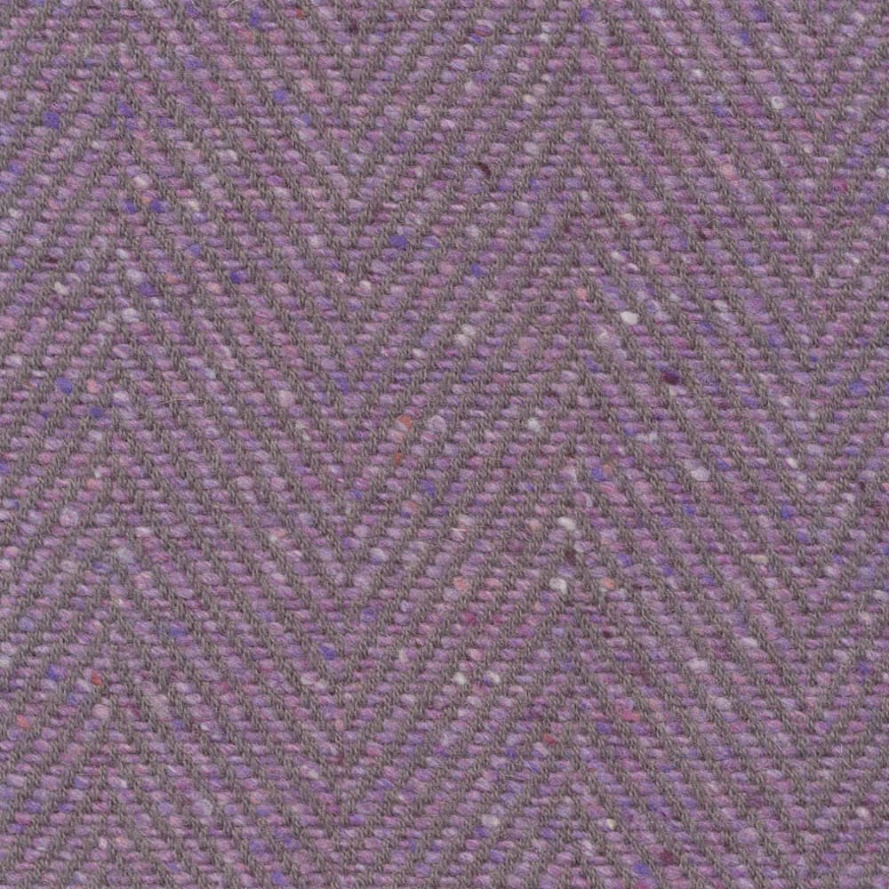Muted mauve-lilac textile with a softly flecked diagonal herringbone weave