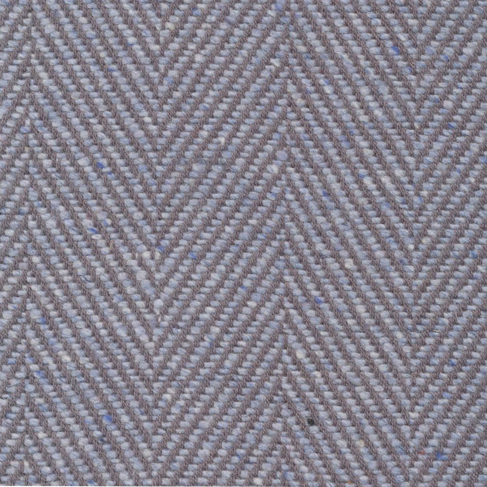 Close view of opal-grey woven chevrons with lilac and taupe threads