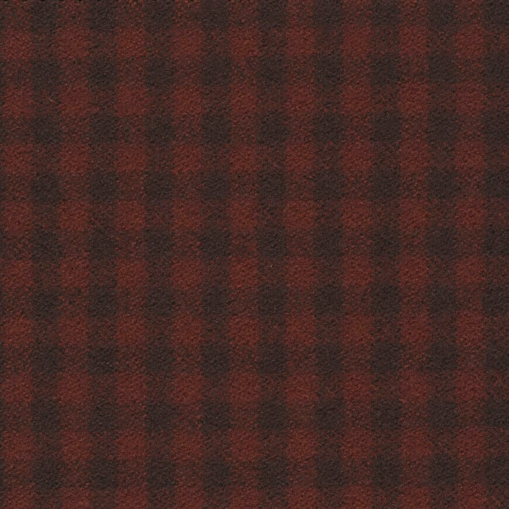 Deep chestnut and charcoal-black gingham with a softly nubby woven surface