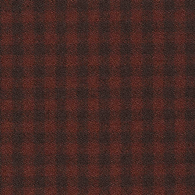 Deep chestnut and charcoal-black gingham with a softly nubby woven surface