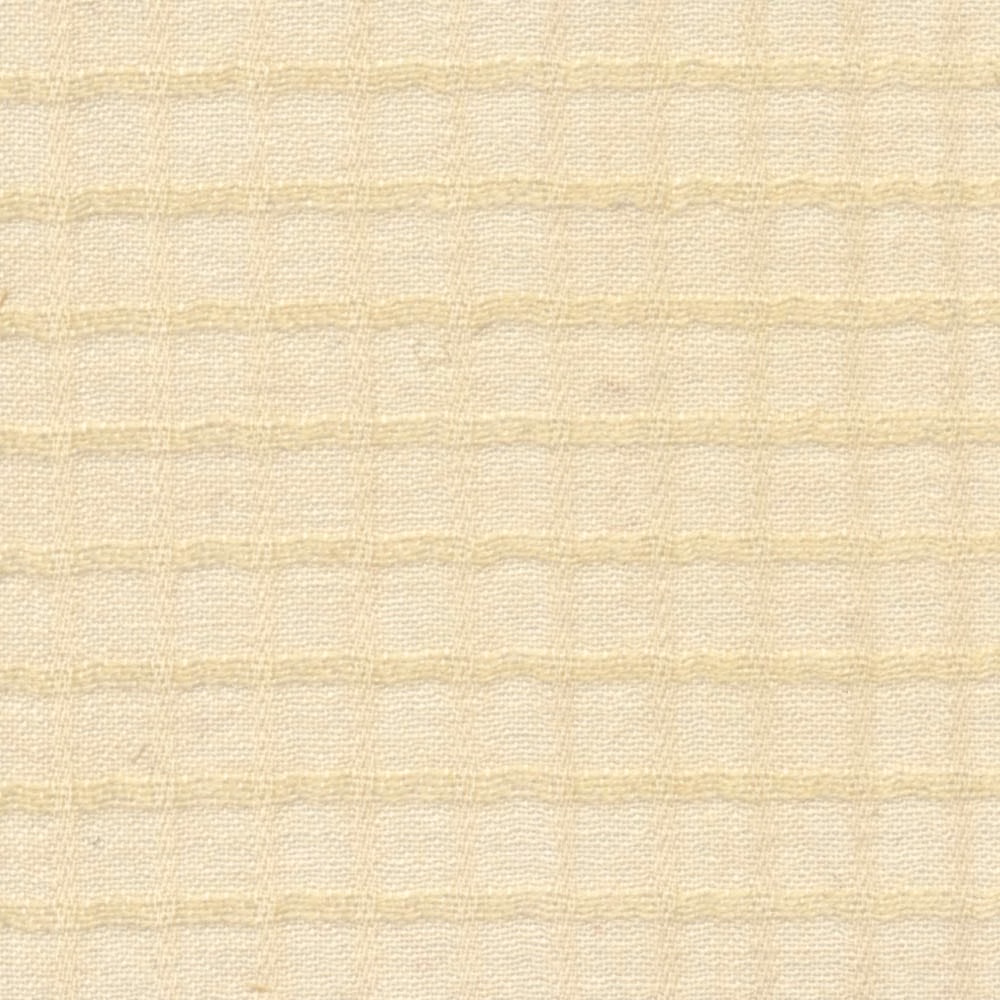 Warm ivory sheer with irregular horizontal bands and a fine open weave