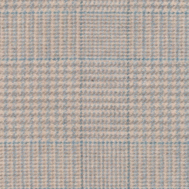 Pale blue-grey and ivory small check with a softly nubby woven texture