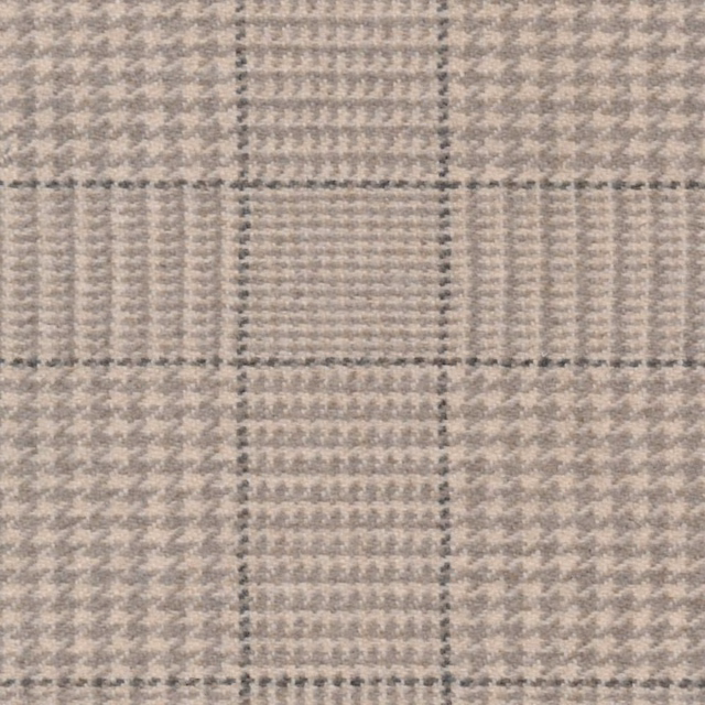 Warm stone taupe woven check with blurred houndstooth panels and tactile texture