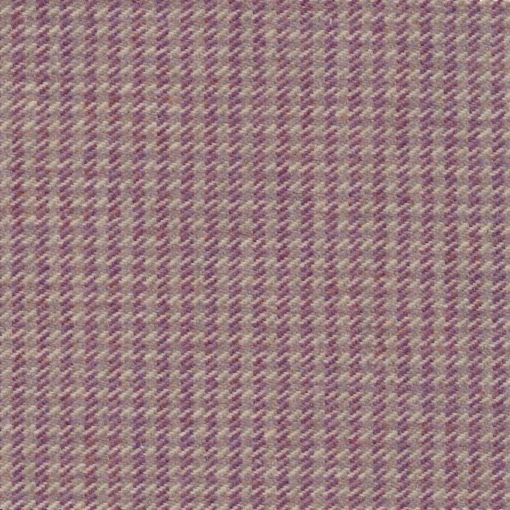 Close-up of muted mauve and taupe heathered weave with tiny broken vertical marks