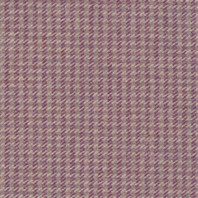 Close-up of muted mauve and taupe heathered weave with tiny broken vertical marks