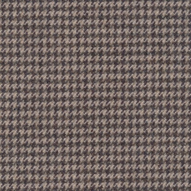 Close-up of stone taupe fabric with a small broken grey geometric weave