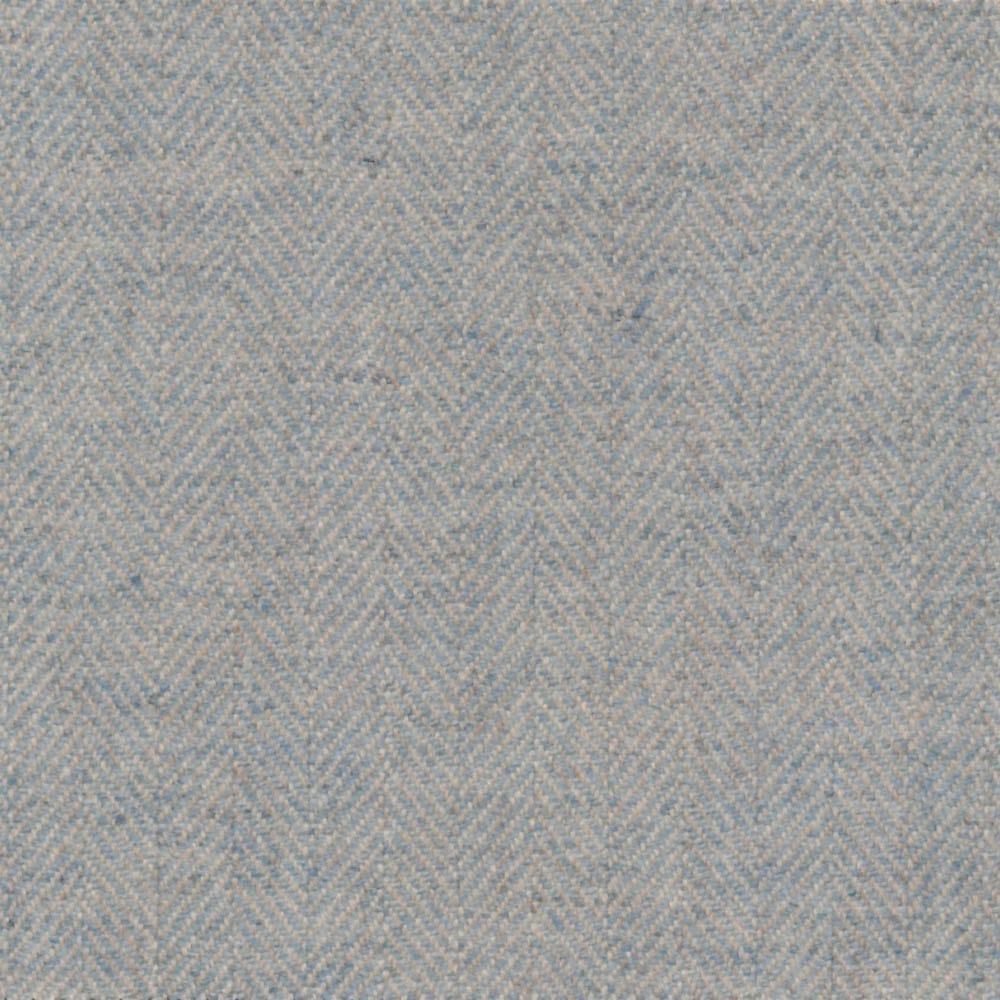 Pale blue-grey woven fabric with a fine diagonal chevron texture and muted mottling