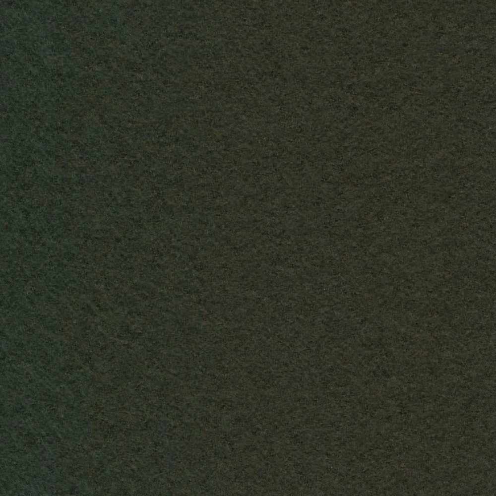 Dark cedar-green softly napped textile with subtle charcoal-olive mottling