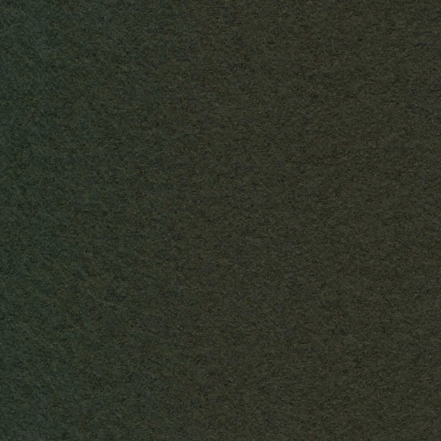 Dark cedar-green softly napped textile with subtle charcoal-olive mottling