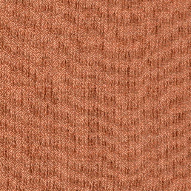Close-up of paprika terracotta sheer fabric with a fine crosshatched woven texture