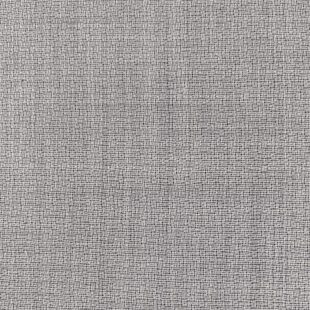 Pale grey-white sheer fabric with a fine irregular crosshatch weave