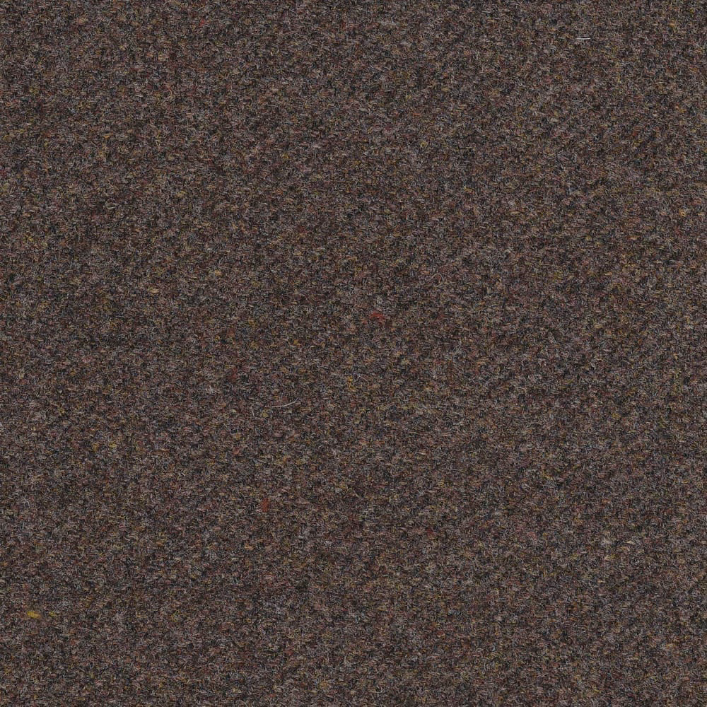 Close-up of dark brown Heather Bracken fabric with charcoal, taupe and russet flecks