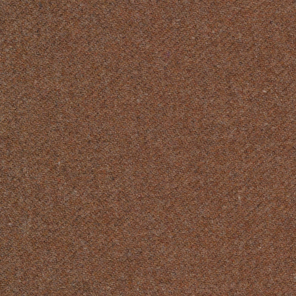 Close-up of heathered cocoa-brown woven fabric with fine russet flecks