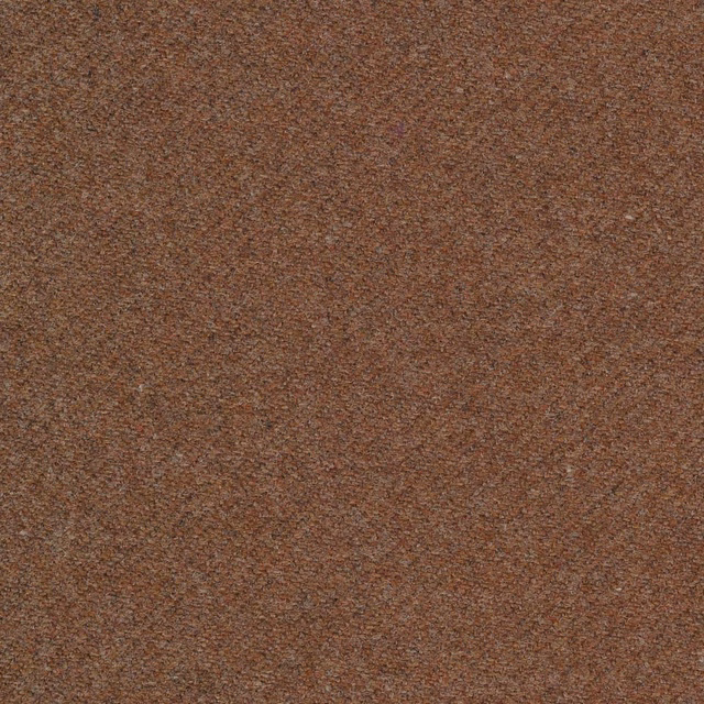 Close-up of heathered cocoa-brown woven fabric with fine russet flecks