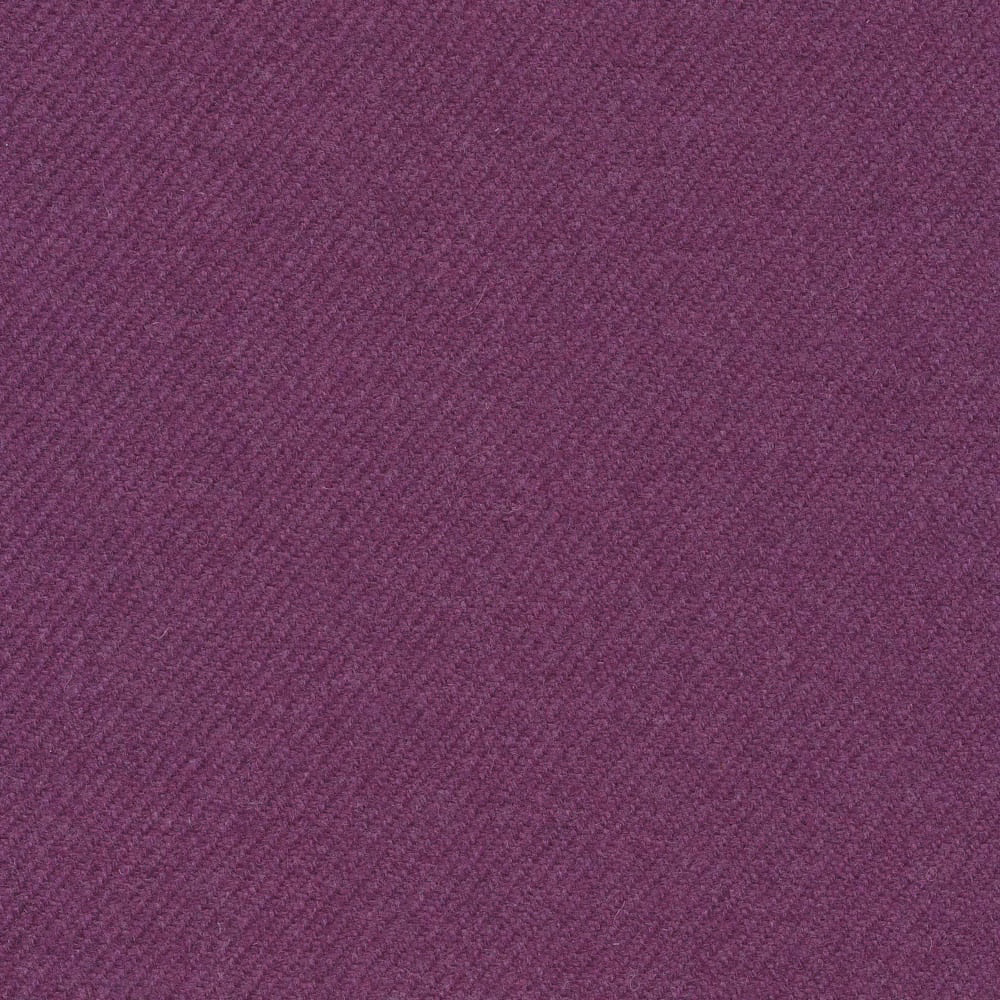 Muted damson-purple fabric with a fine diagonal twill and softly heathered surface