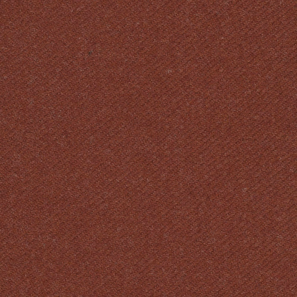 Deep russet-red woven fabric with a fine diagonal texture and subtle brown tonal variation