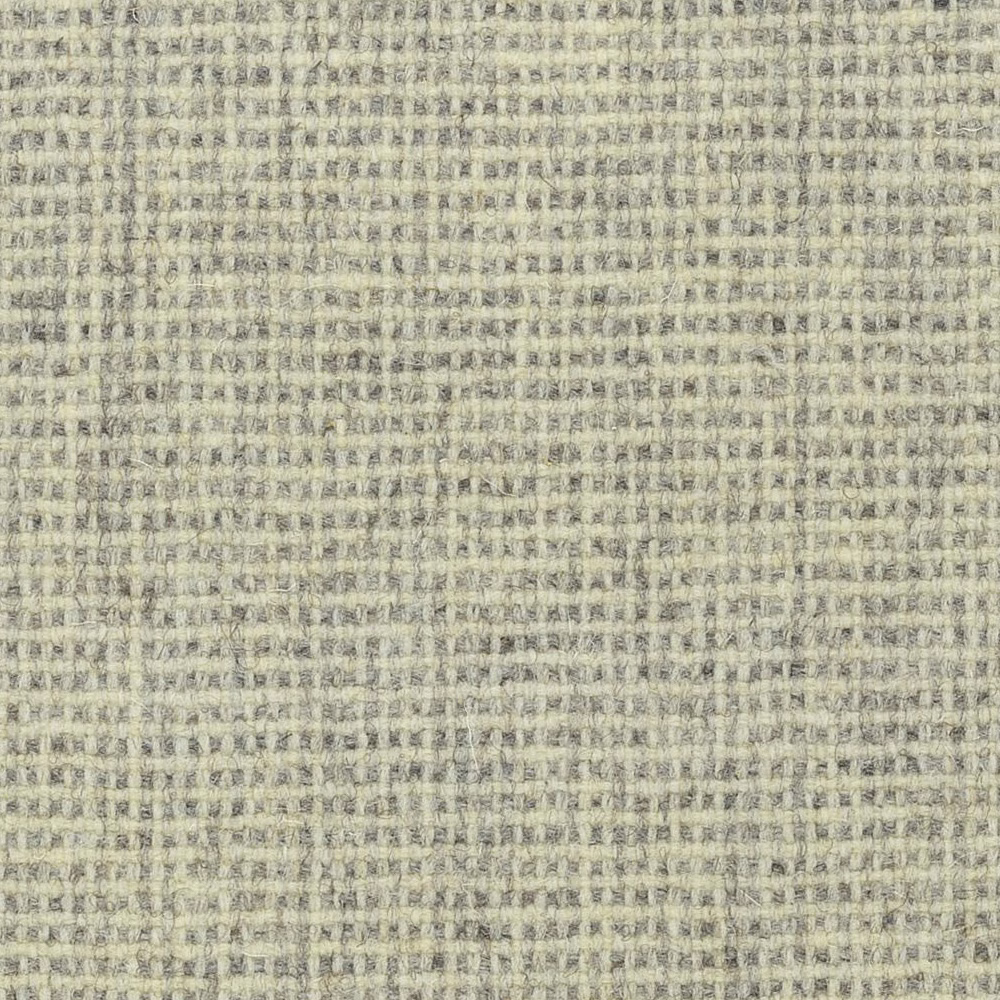 Pale warm-grey woven swatch with a softly irregular small-scale checked texture