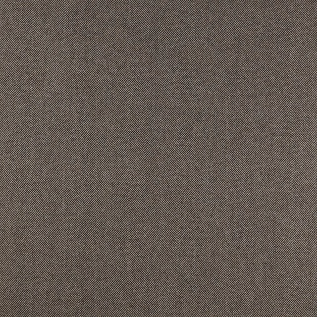 Taupe-brown upholstery fabric with fine vertical herringbone texture and bark-like tonal variation