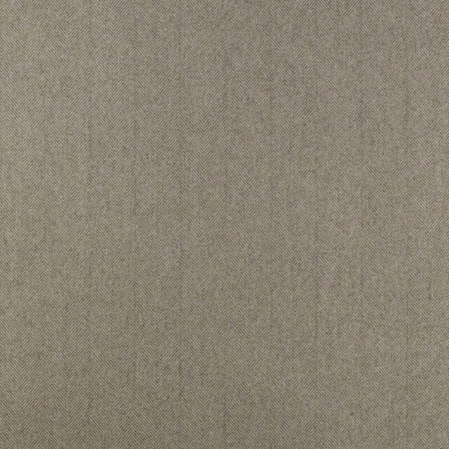 Muted beaver taupe-grey fabric with fine, tightly repeated herringbone texture