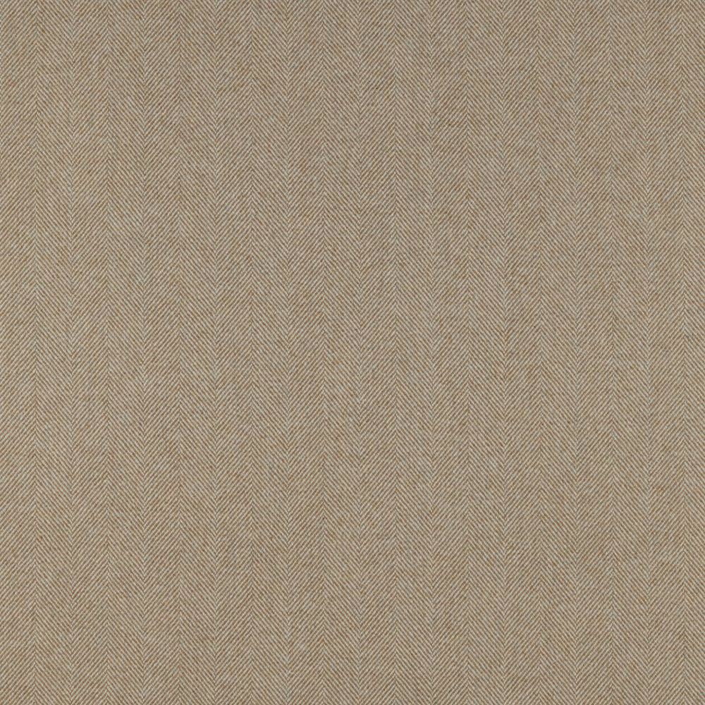 Warm caramel herringbone weave with fine chevrons and softly varied beige depth