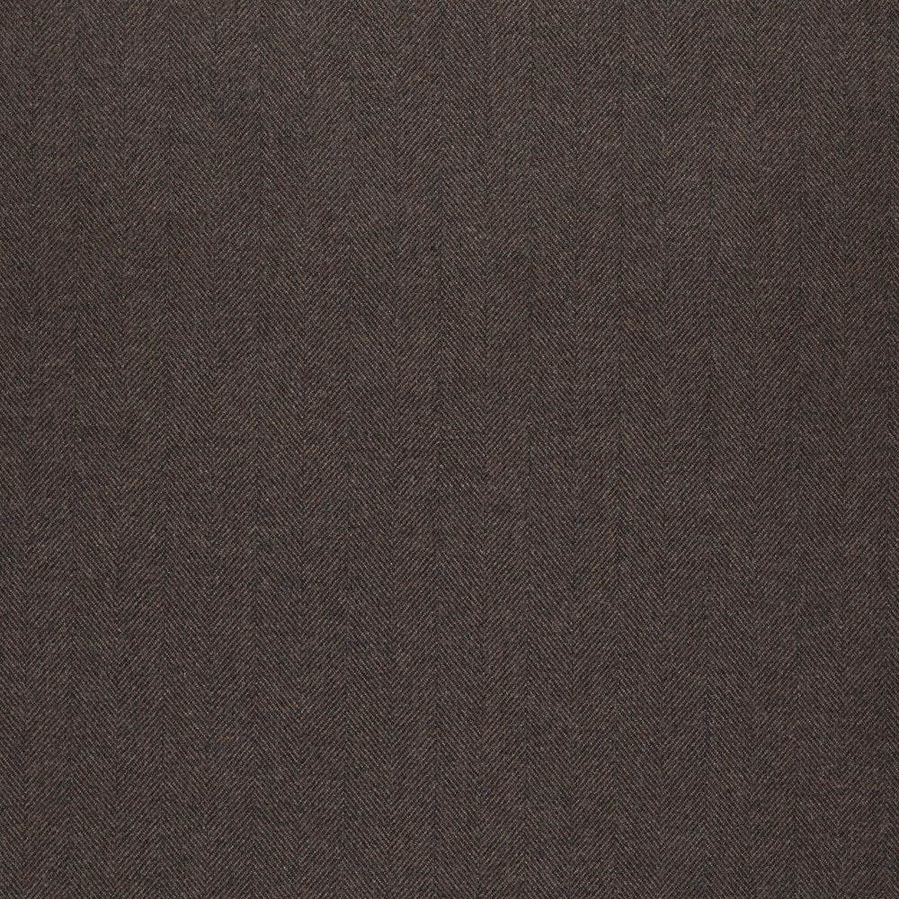 Deep cigar-brown fabric with a fine, tightly woven herringbone texture
