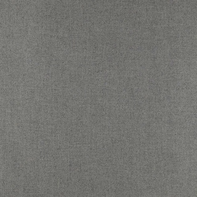 Mid-grey fabric swatch with a fine, tightly woven herringbone chevron texture