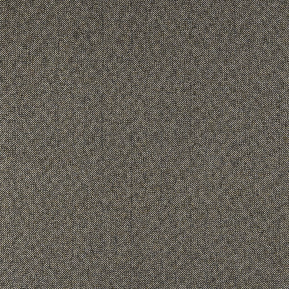 Muted olive-grey herringbone woven fabric with a fine small-scale twill texture