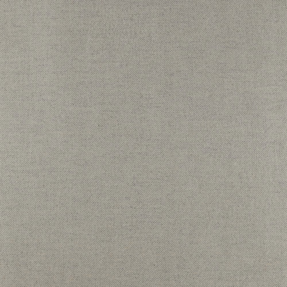 Pale fog-grey fabric showing a fine, closely spaced herringbone weave