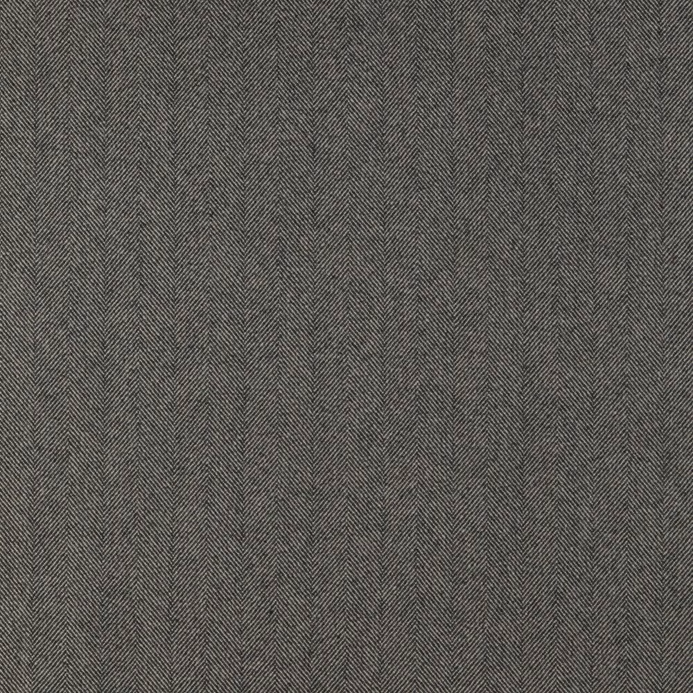 Dark granite-grey fabric with fine vertical herringbone chevrons and a dense woven texture