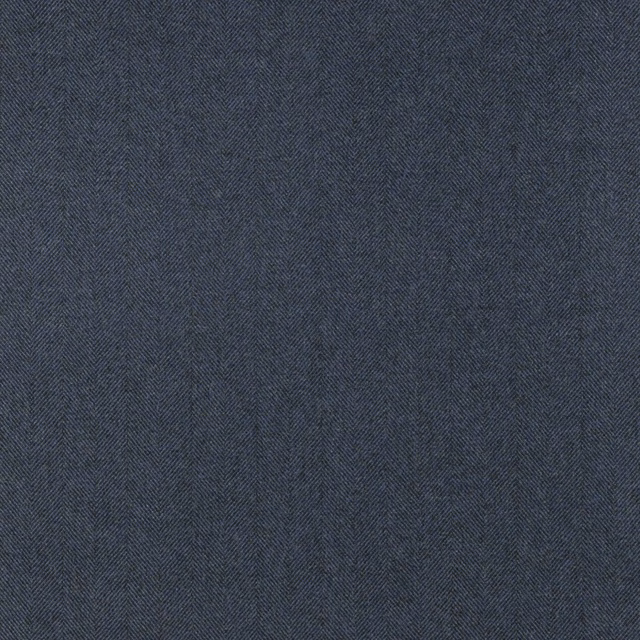 Deep sapphire-blue woven swatch with fine, closely spaced herringbone texture