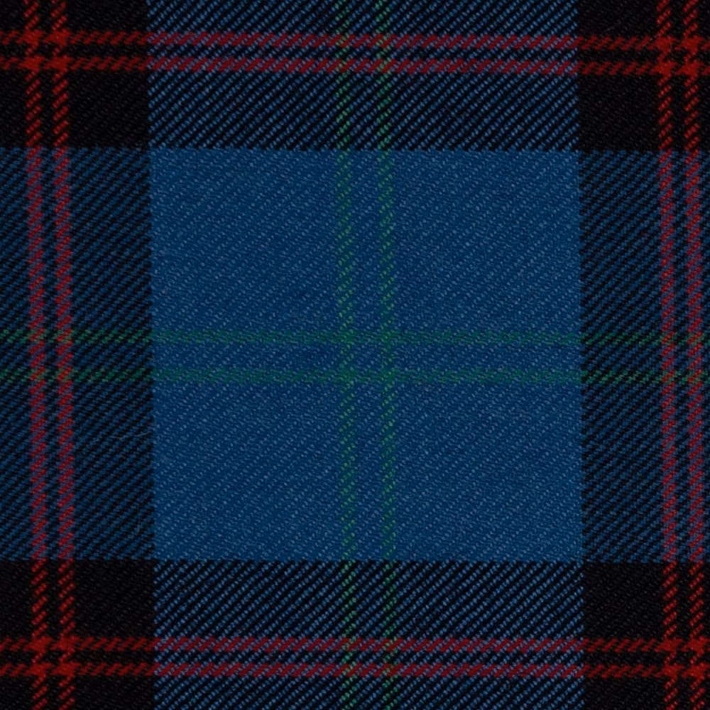 Dark navy tartan with broad teal checks, red lines and subtle green woven overchecks