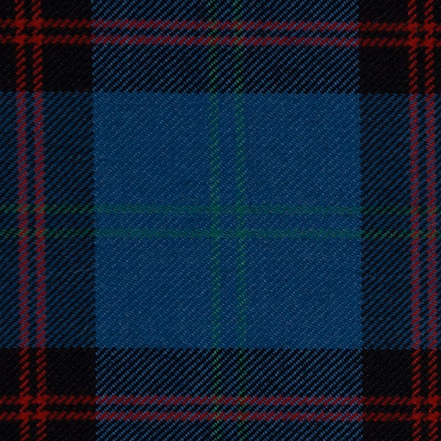 Dark navy tartan with broad teal checks, red lines and subtle green woven overchecks