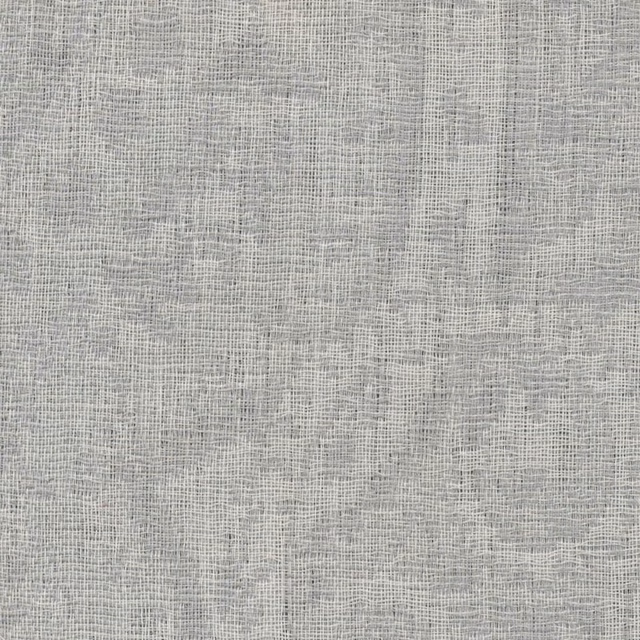 Pale blue-grey sheer fabric with an irregular fine woven grid texture