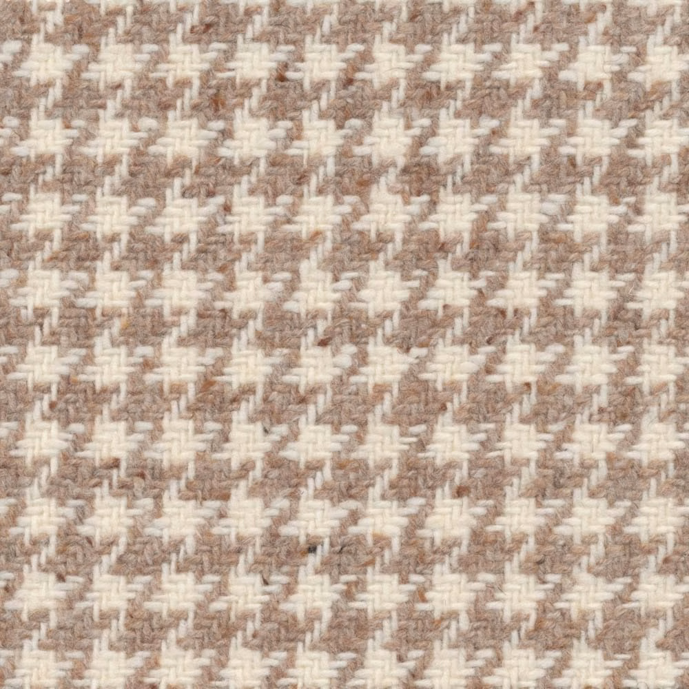 Warm sand and ivory woven fabric with small-scale raised herringbone texture