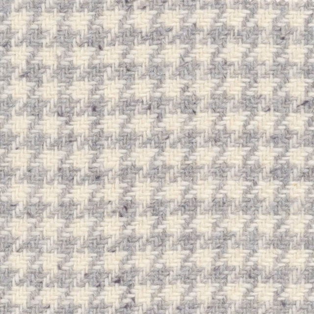 Silver-grey and cream upholstery fabric with a small broken diagonal woven texture