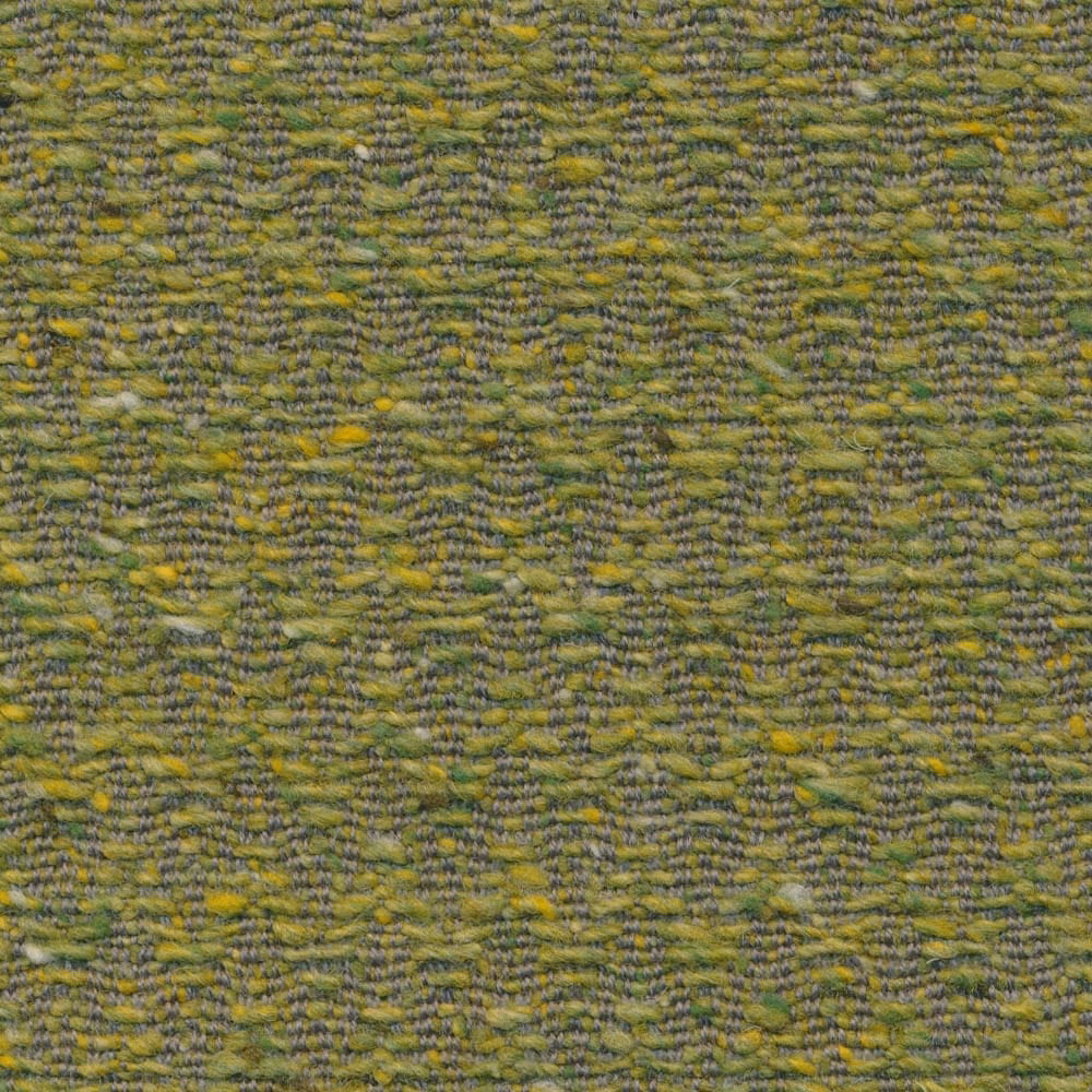 Mottled lime, olive and grey woven fabric with subtle small chevron texture