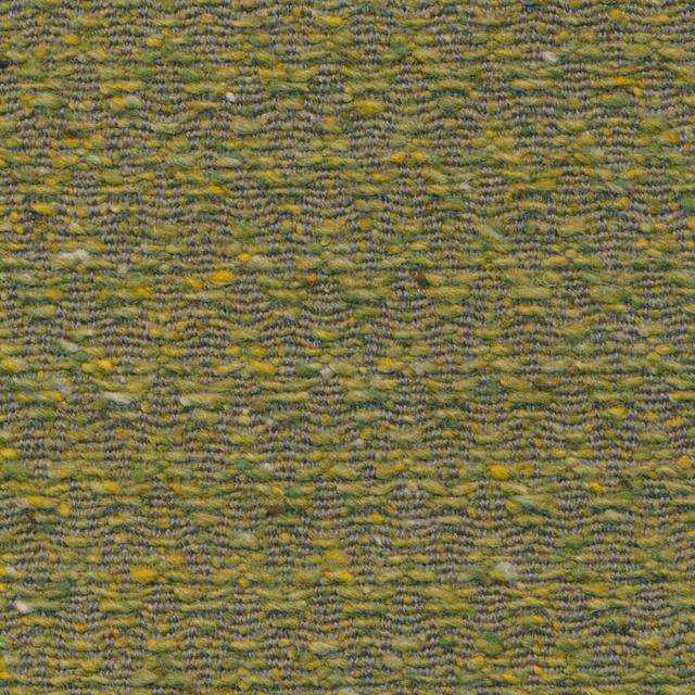 Mottled lime, olive and grey woven fabric with subtle small chevron texture