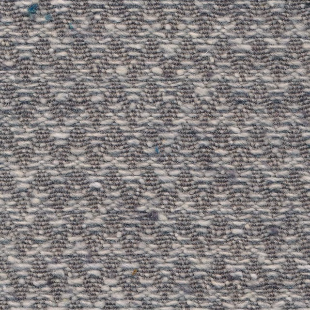 Cool silver-grey chevron weave with charcoal, cream and blue-green flecks