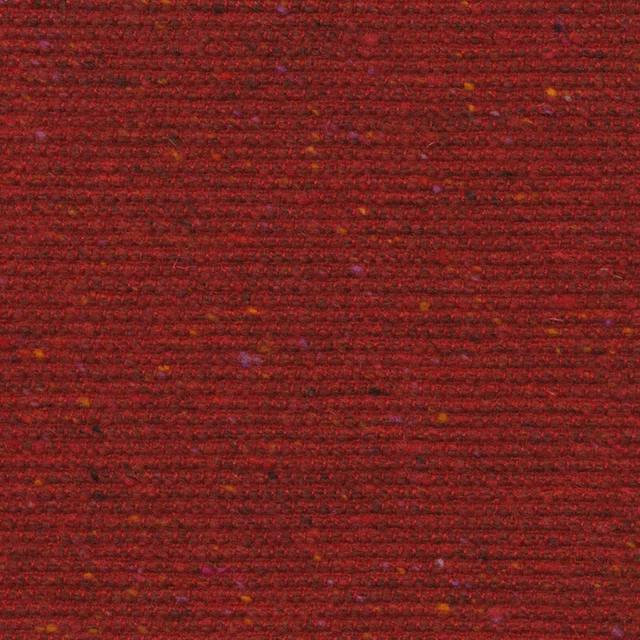 Deep garnet red ribbed weave with orange and violet flecks