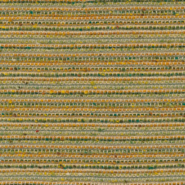 Close-up of muted lime upholstery weave with olive, mustard and beige horizontal threads