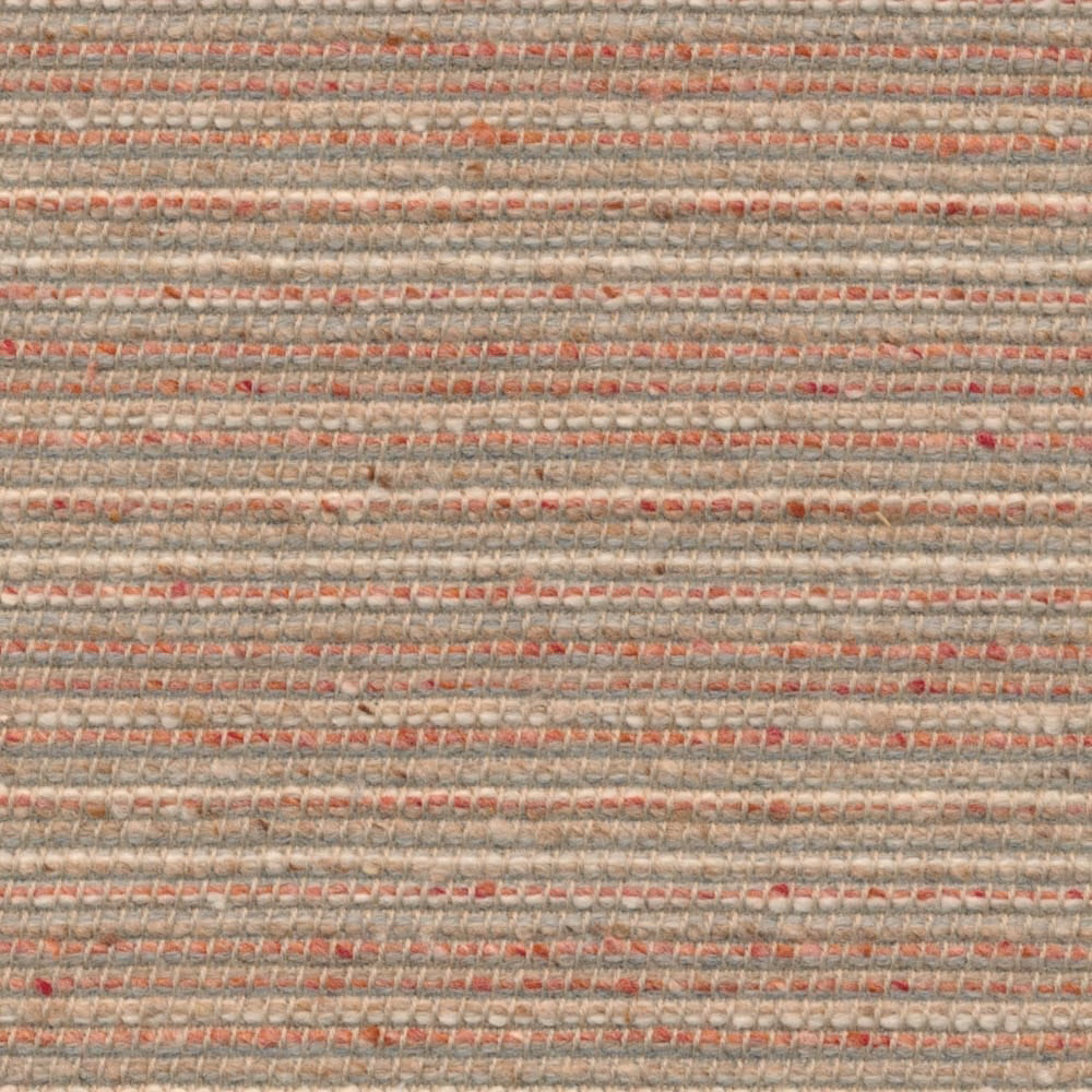 Warm oatmeal woven swatch with horizontal ribs and muted red flecks