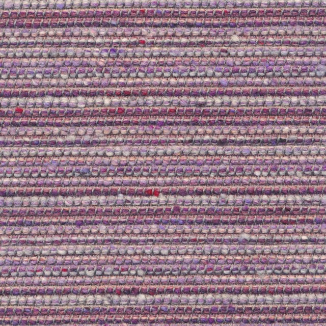 Close-up of nubby horizontal weave in muted violet, lilac, mauve and grey
